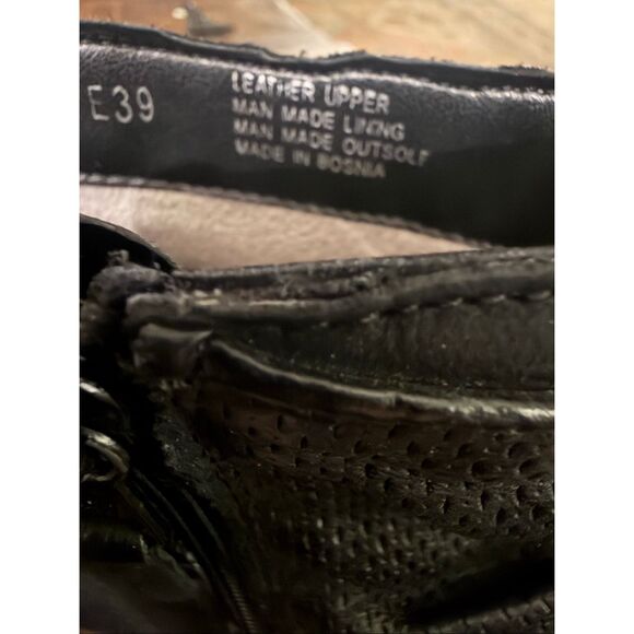 Mix Mooz Sallie Black Leather Ankle boots EUC Sz 39 8.5 - Picture 6 of 9